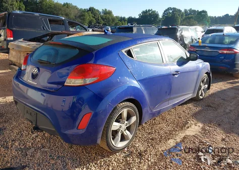 2014 Hyundai Veloster Base W/Black from USA, damaged, VIN KMHTC6AD1EU209574